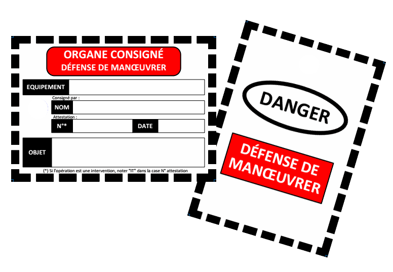 Etiquette de signalisation condamnation