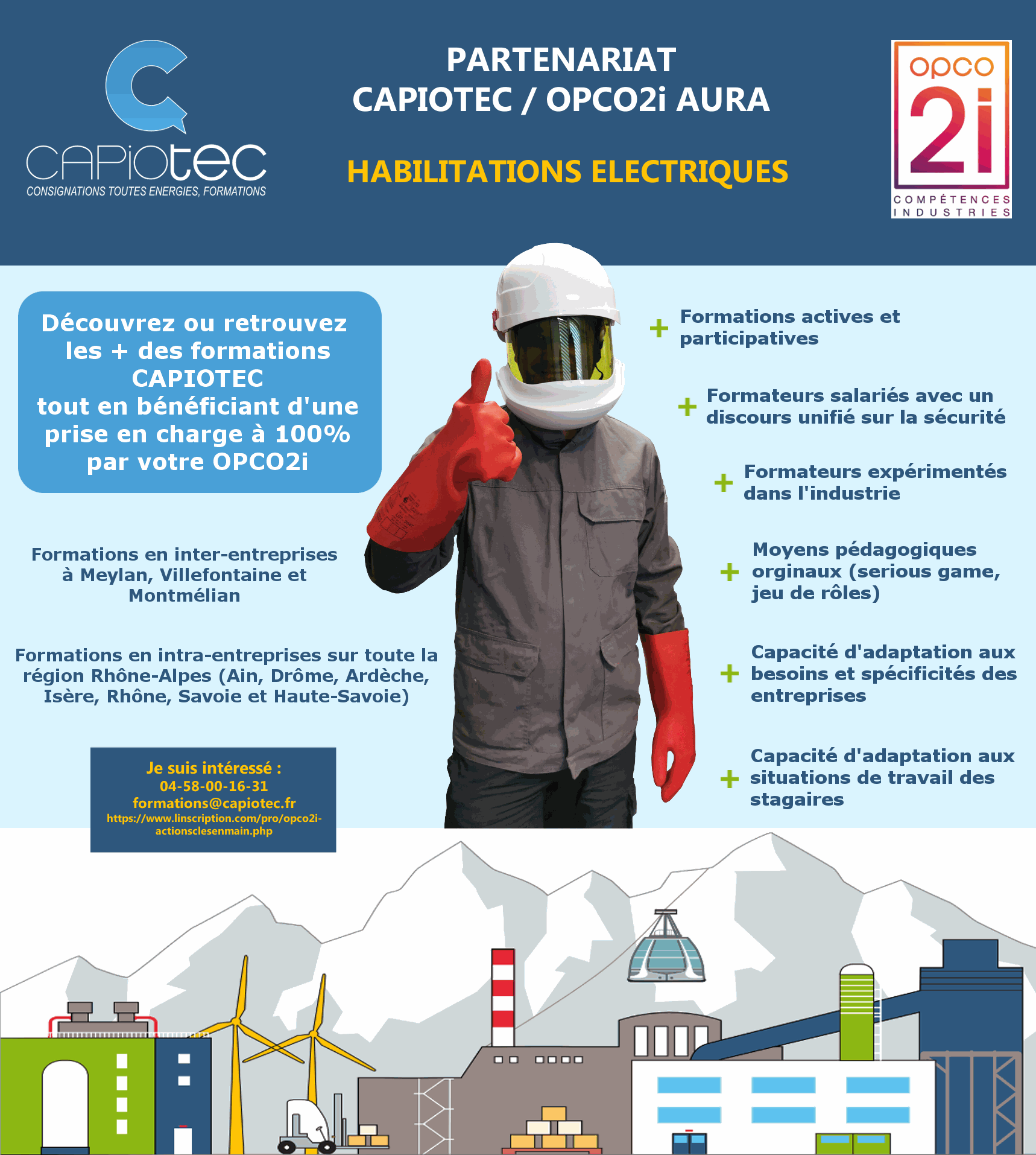 Partenariat CAPIOTEC OPCO2i Habilitations Electriques