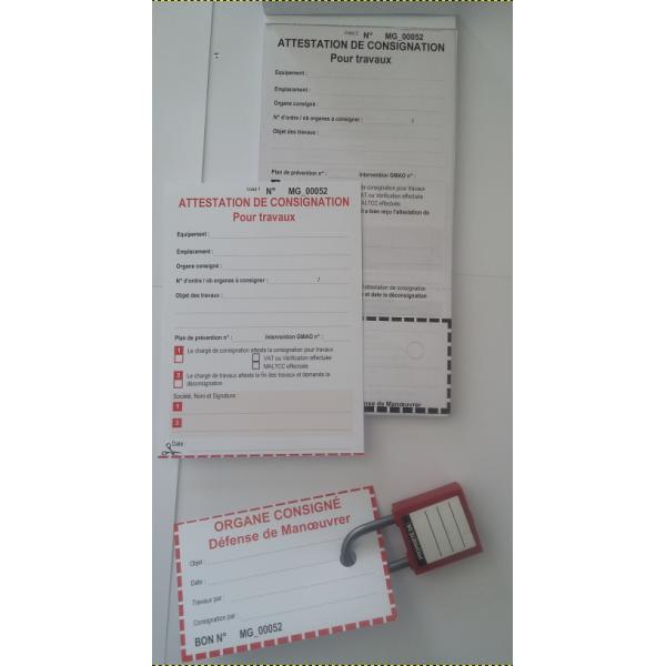 Carnet de consignation 25 fiches, bons et souches