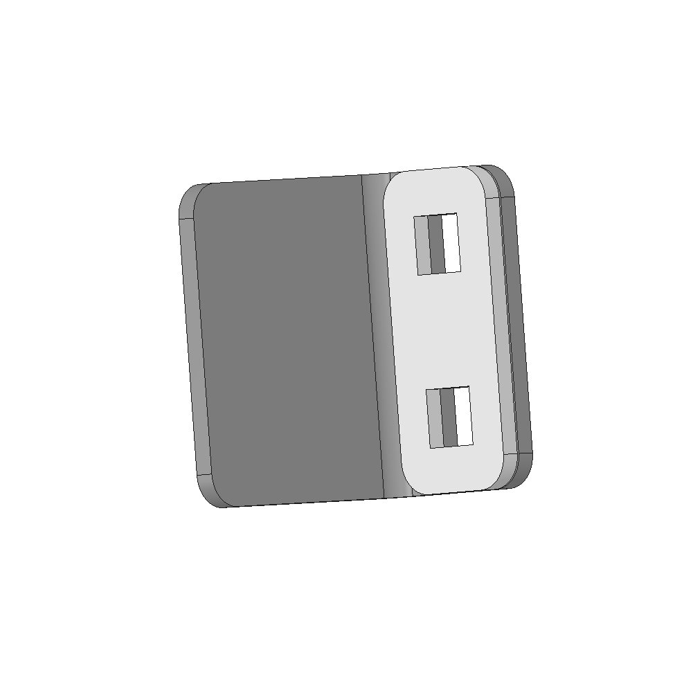 Butée pour porte coulissante (complément du loquet Mode 2)