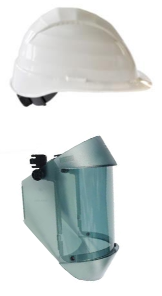 CASQUE AVEC ECRAN ARC-FLASH RELEVABLE, TEINTE GRISE