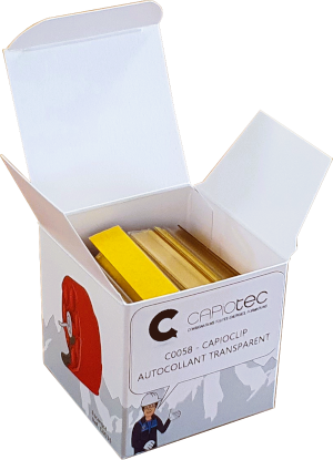 CAPIOCLIP AUTOCOLLANT TRANSPARENT (BOITE de 100)