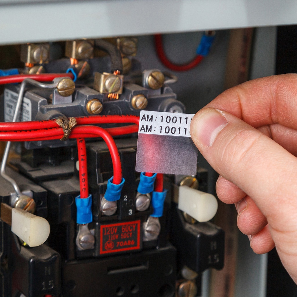 ETIQUETTES AUTO-PROTEGEES B-427 LARGEUR 12,7MM POUR ETIQUETEUSE - SITUATION1