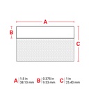 ETIQUETTES AUTO-PROTEGEES VINYLE B-427 LARGEUR 38,1MM POUR ETIQUETEUSE M6/M7