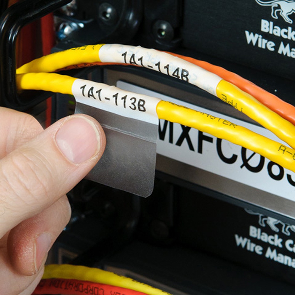 ETIQUETTES AUTO-PROTEGEES VINYLE B-427 LARGEUR 25,4MM POUR ETIQUETEUSE M6/M7 - IDENTIFICATION CABLES