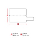 ETIQUETTES DRAPEAU FORME P - IDENTIFICATION DE CABLE - ETIQUETEUSES M6/M7 - DIMENSIONS M6-1-425-FP