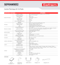 CAMERA THERMIQUE HAUTE RESOLUTION SEFRAM 9832 - CARACTERISTIQUES TECHNIQUES