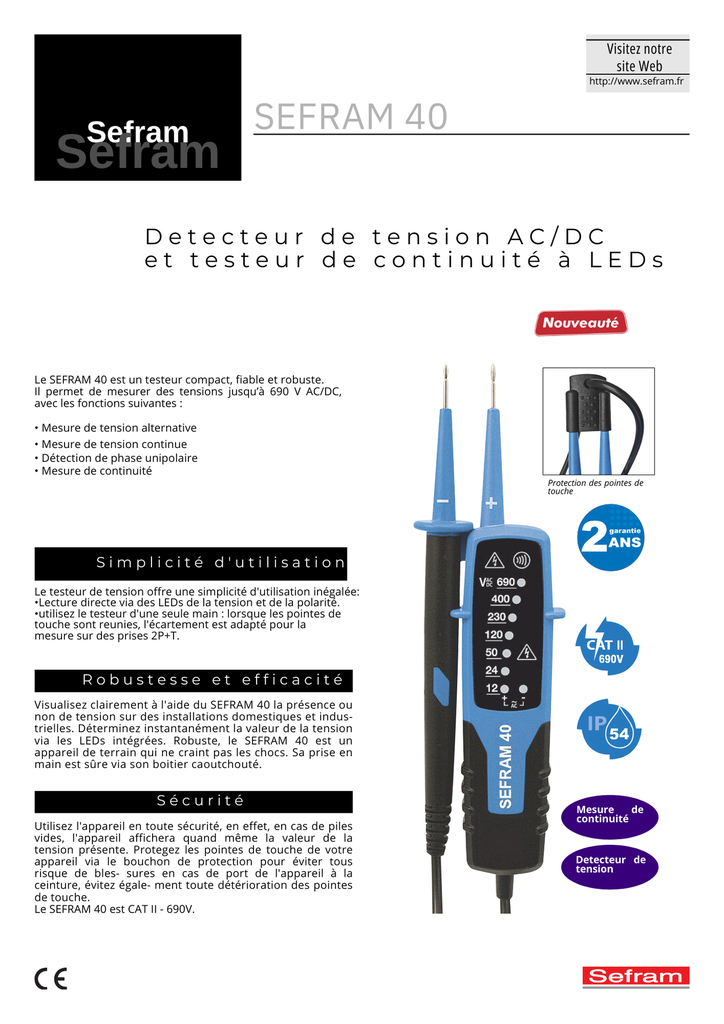 TESTEUR DE TENSION AC/DC