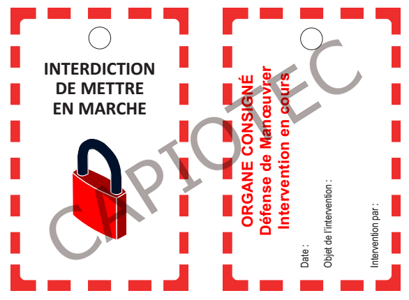 [C0034-STD] ETIQUETTE DE CONSIGNATION RIGIDE REINSCRIPTIBLE STANDARD