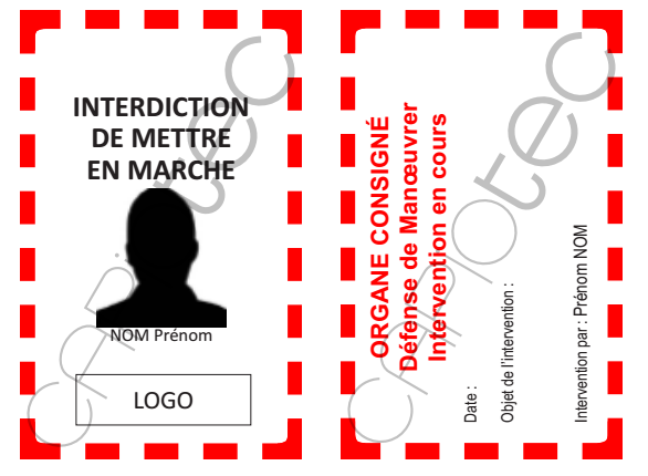 ETIQUETTE DE CONSIGNATION RIGIDE REINSCRIPTIBLE PERSONNALISEE