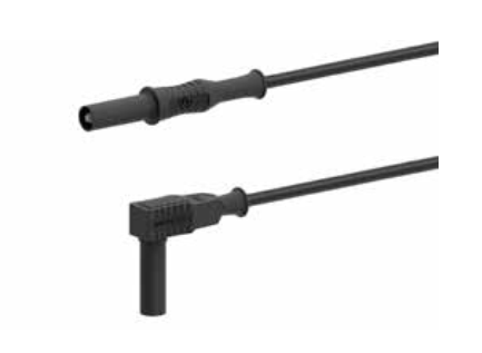 [SFM2352-IEC-100-N] CORDON DE MESURE FICHE BANANE DROITE / COUDEE (Noir)