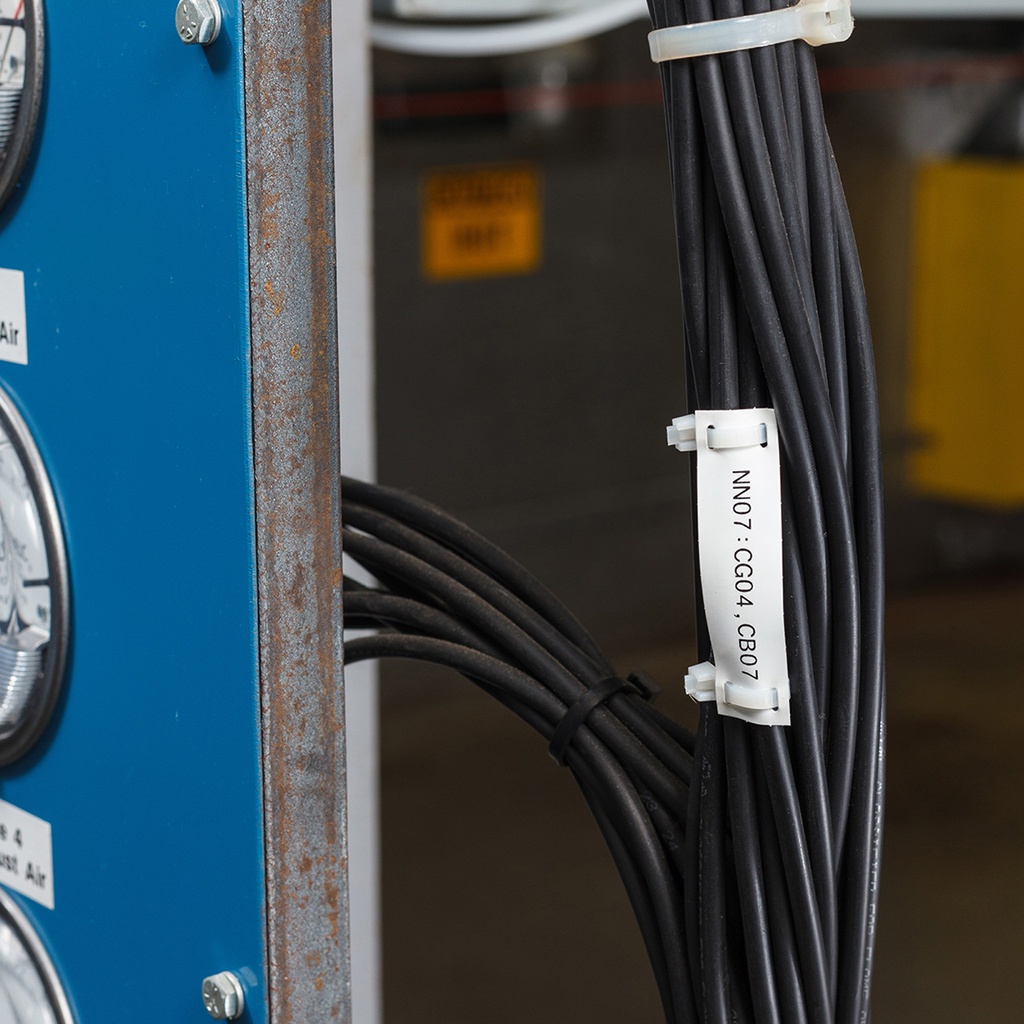 ETIQUETTES REPERAGE CABLE FIXATION COLLIER AUTO-SERRANT - ETIQUETEUSES M6/M7