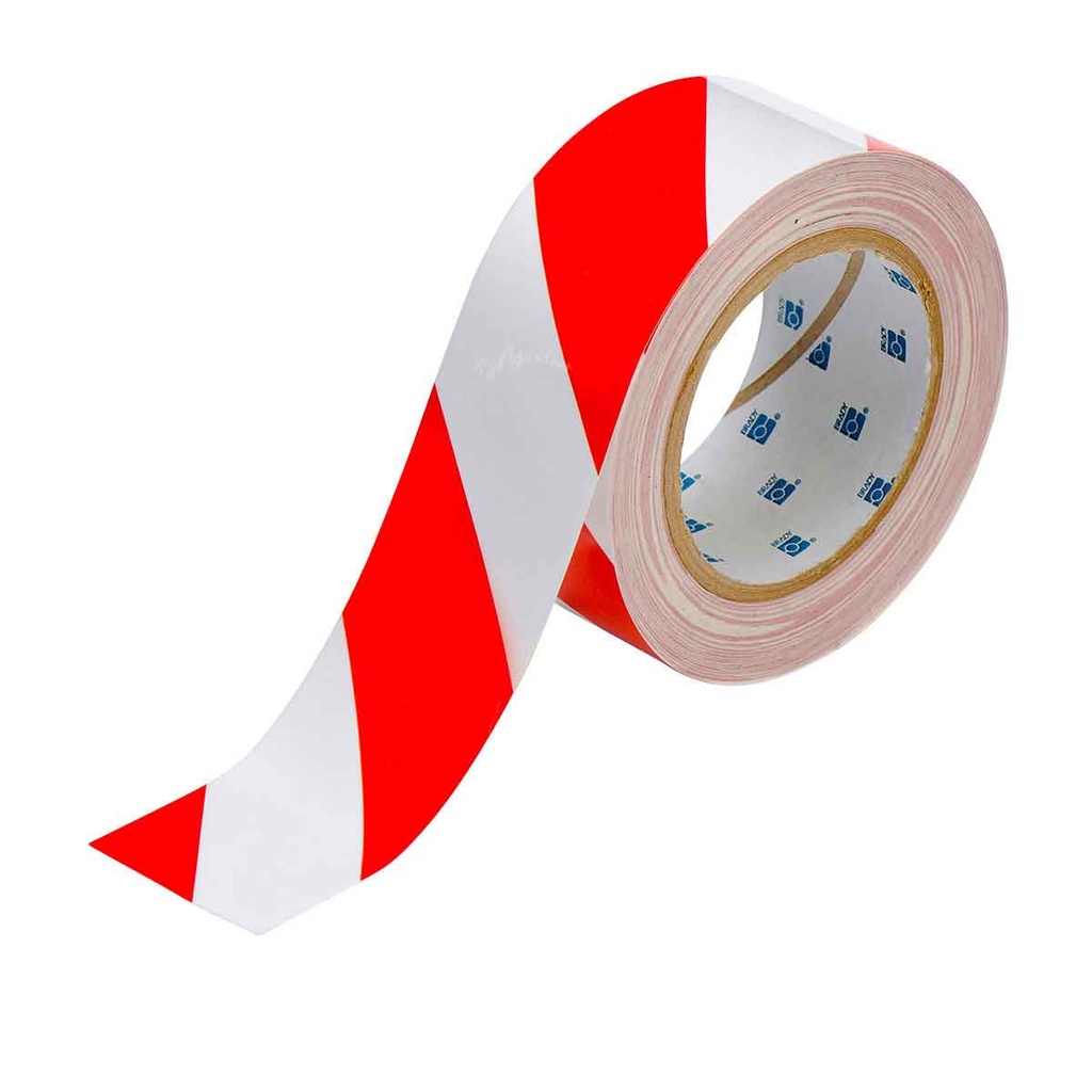 [BRD104318] RUBAN DE MARQUAGE AU SOL TOUGHSTRIPE RAYURE BICOLORE (Rouge et Blanc, 50,8 mm)