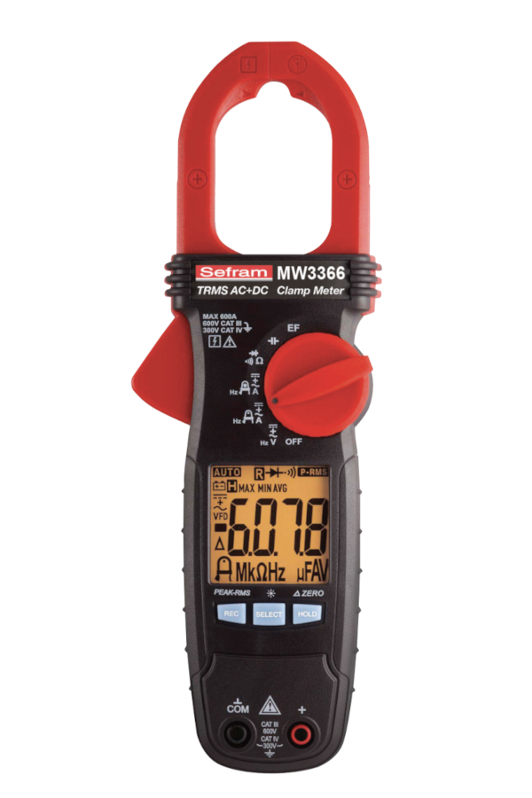 PINCE AMPEREMETRIQUE 600A TRMS AC+DC - MW3366