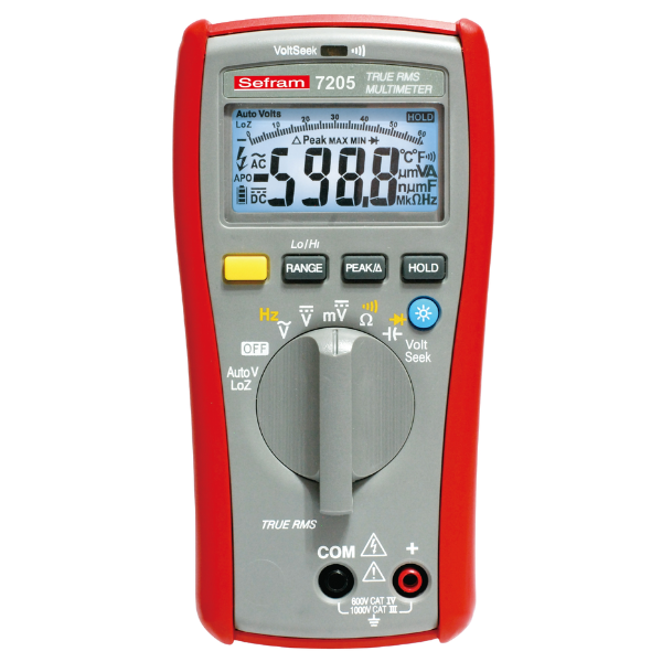 [SFMSEFRAM7205] MULTIMETRE NUMERIQUE PORTABLE 6 000 POINTS DE MESURE AVEC BARGARPH. TRMS AC