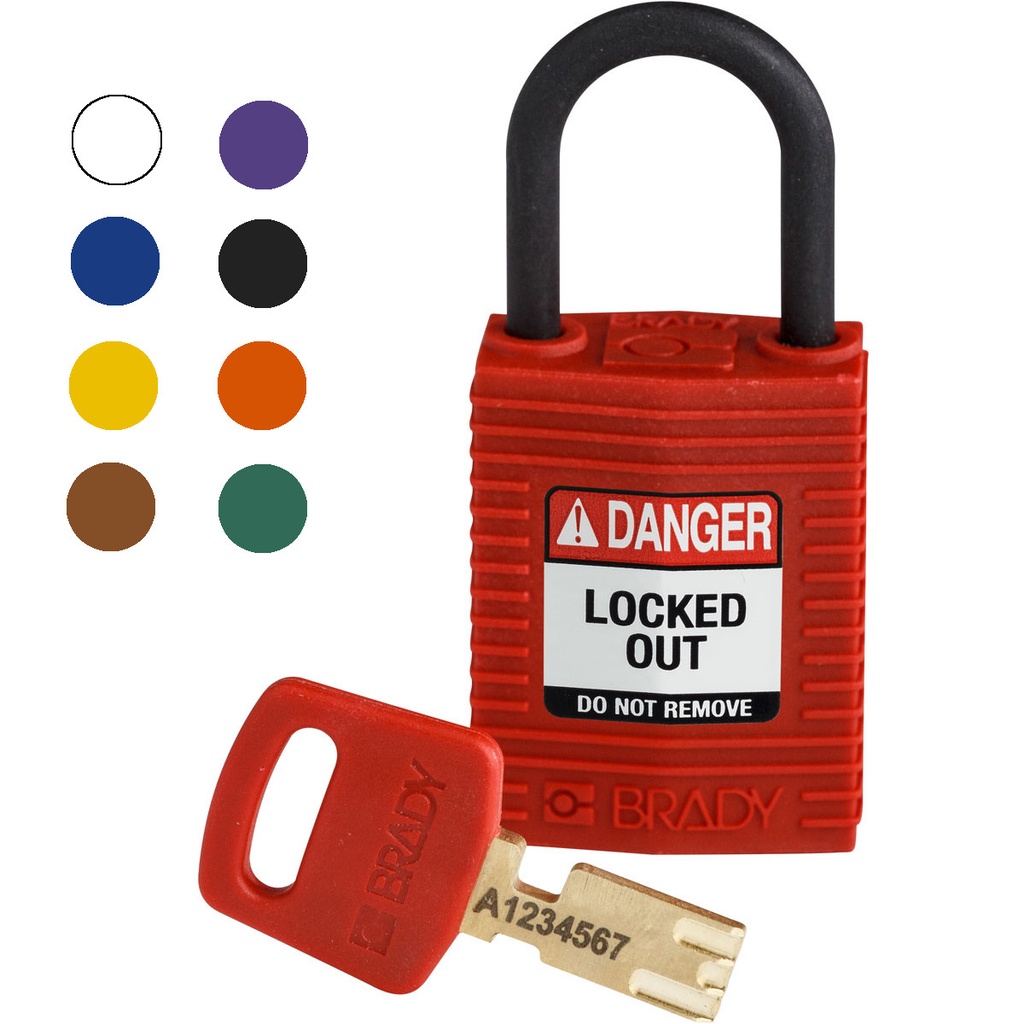 [BRD-CPT-WHT-25PL-KA] SAFEKEY NYLON LOCKOUT PADLOCKS – KA (White)