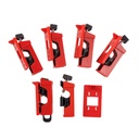 LOT DE 6 SYSTEMES DE CONDAMNATION DE DISJONCTEUR A LEVIER - PETIT FORMAT - NEW DESIGN