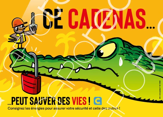 [C0083-CRO] Affiche prévention consignation - Crocodile