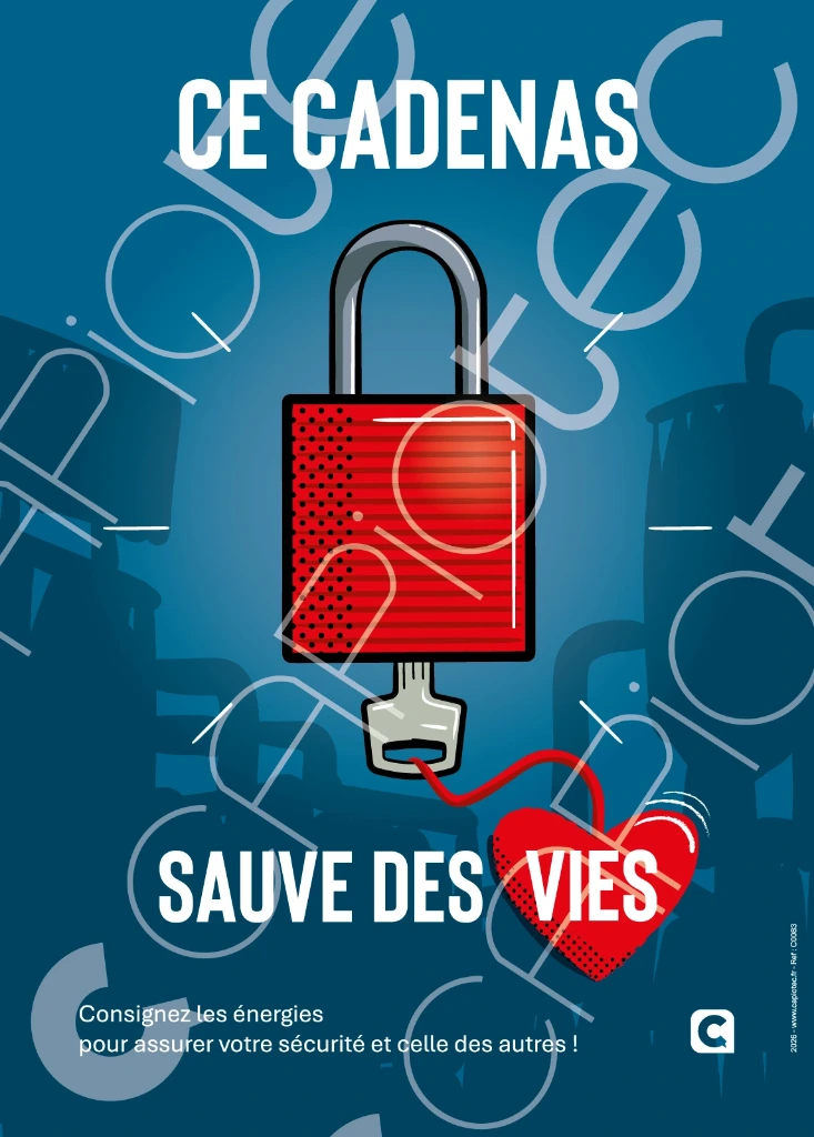 [C0083-CAD] AFFICHE PREVENTION SECURITE CONSIGNATION - CADENAS