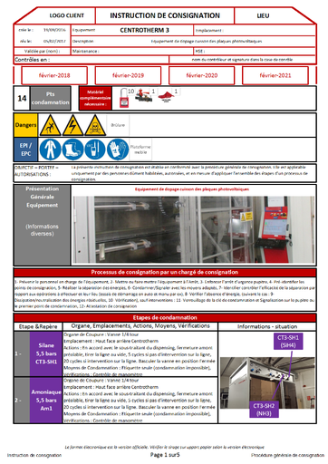[C0050] ASSISTANT INSTRUCTIONS DE CONSIGNATION