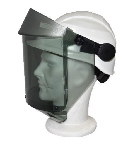 [SFETC4812] CASQUE AVEC ECRAN ARC-FLASH RELEVABLE 12 CAL/CM² TEINTE GRISE
