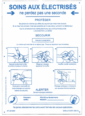 [S80ALAF20BGM-NEU] PANCARTE SOINS AUX ELECTRISES