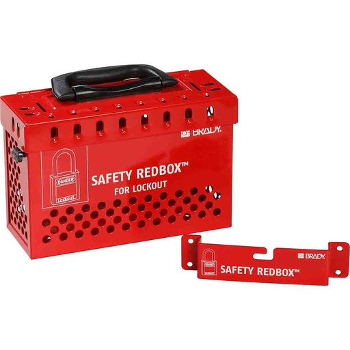 BOITE CONDAMNATION GROUPE METALLIQUE TRANSPORTABLE SAFETY REDBOX