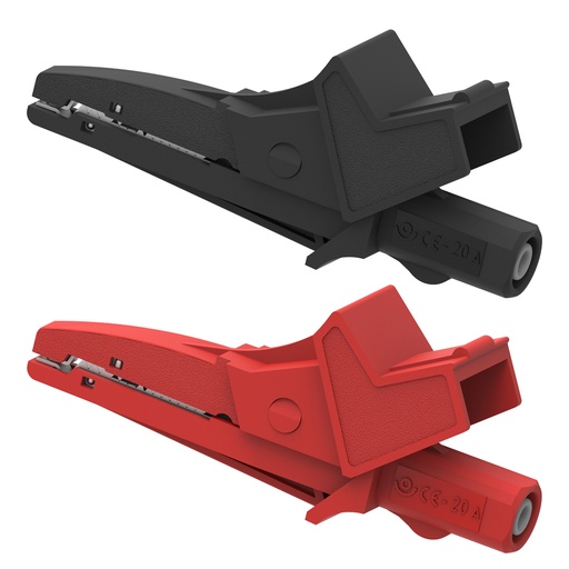 [SFMSA110] JEU DE PINCES CROCO (4MM, N+R)