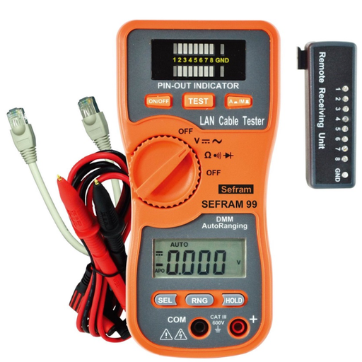 [SFMSEFRAM99] TRACEUR DE CABLE RESEAUX INFORMATIQUES ET MULTIMETRE NUMERIQUE