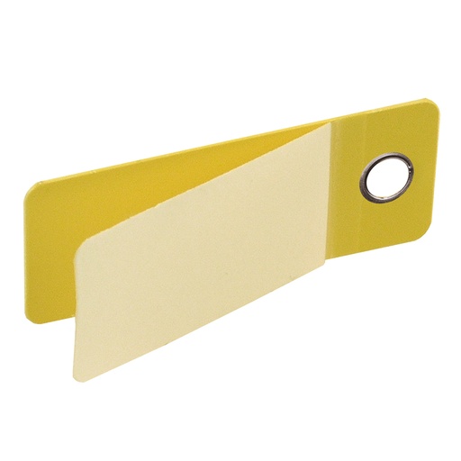 [BRD-LT-59X25-B7645-WR] ETIQUETTES NON ADHESIVES AVEC OEILLET METALLIQUE ET FILM DE PROTECTION