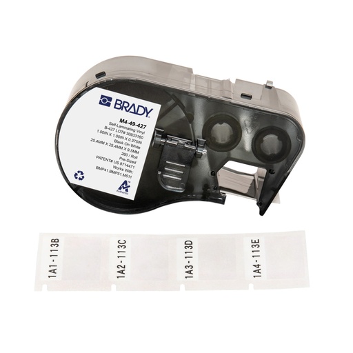 CARTOUCHE ETIQUETTES ADHESIVES VINYLE AUTO-PROTEGEES - ETIQUETEUSE M5