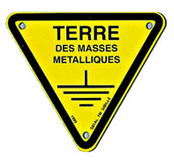 [SFES81ALTM] PANCARTE TRIANGULAIRE ALUMINIUM "TERRE DES MASSES"